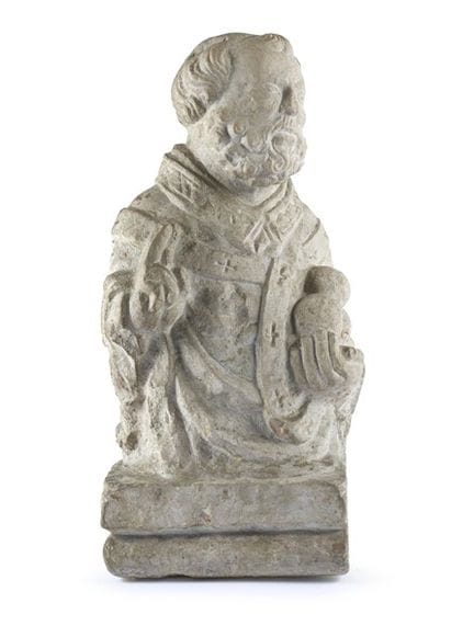 Sculpture ancienne en pierre représentant le buste