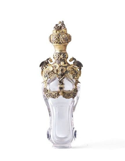 Fabricación del siglo XIX. Frasco de perfume de cr