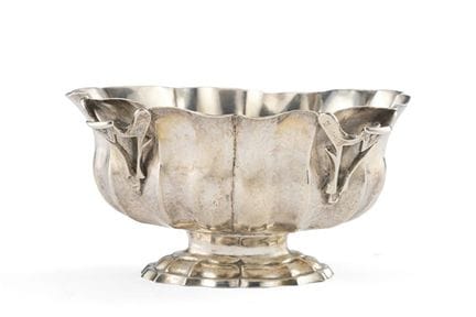 Azucarero de plata de estilo San Marcos, con cuerp