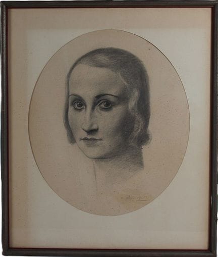 «Retrato de una joven»
Carboncillo sobre papel (52