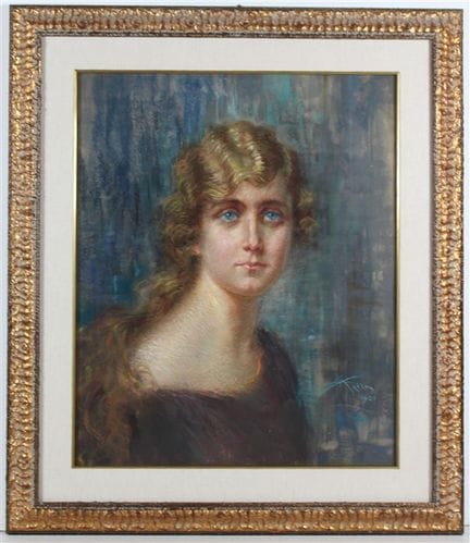 «Retrato de mujer», 1921
Pasteles de colores sobre