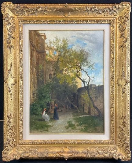 «Patio», 1884
óleo sobre tabla (50 x 36 cm)
presen