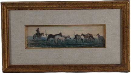 «El cuidador de caballos»
Acuarela sobre papel (7 