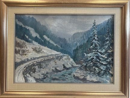 „In Valfurva“
Öl auf Sperrholz (30 x 44 cm)
Signie