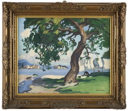 «Ropa tendida en el lago Maggiore»
óleo sobre lien