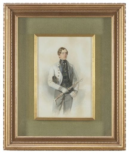 «Retrato de un caballero con bastón»
Técnica mixta