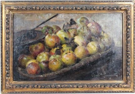 «Composición con manzanas»
óleo sobre lienzo (38 x