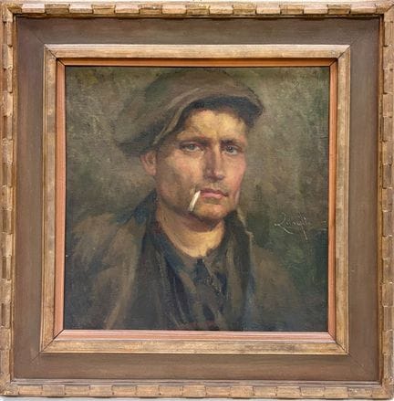 «Hombre con cigarrillo»
Óleo sobre lienzo montado 