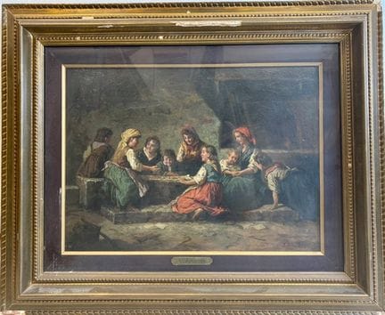 «El juego de dados»
óleo sobre tabla (30 x 42 cm)

