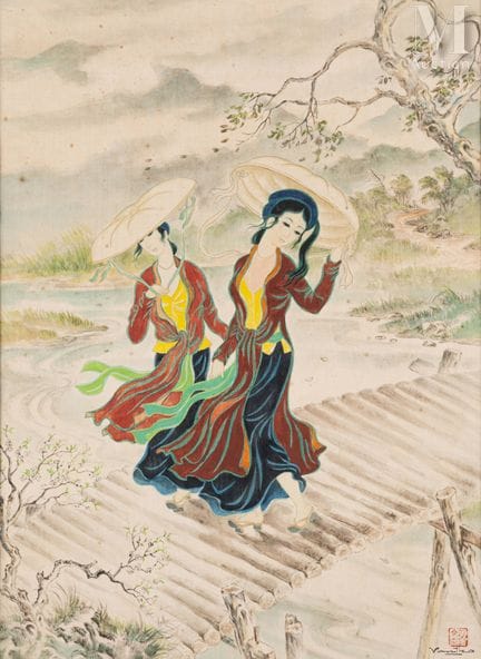 Ⓟ ƒ TRAN VAN THO (1917–2004)
„Schönheiten auf der 