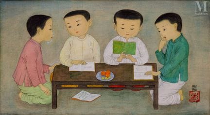 Ⓗ MAI TRUNG THU (1906–1980)
„Kinder bei den Hausau