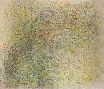 Ⓟ ƒ LEBADANG (1921–2015)
„Grüner Buddha“, 2003
Aqu