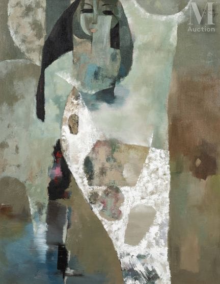 Ⓟ  NGUYEN LAM (born 1941)
"Young Girl," 1997
Oil o