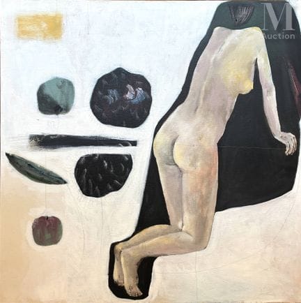 Ⓟ  NGUYEN QUAN (born in 1948)
"Nude from Behind"
O