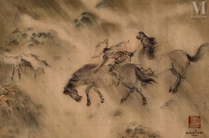 Ⓟ ƒ TRAN VAN THO (1917–2004)
„Reiter im Gewitter“
