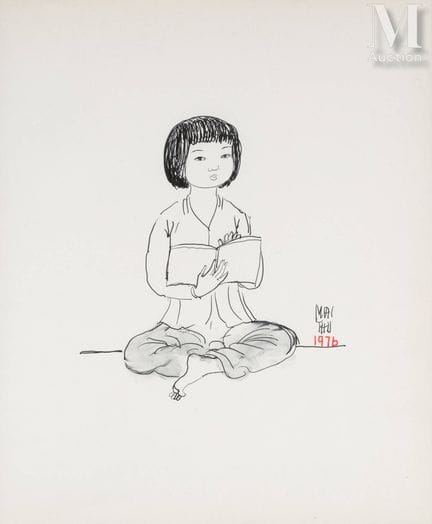 Ⓟ MAI TRUNG THU (1906–1980)
„Das Lesen“, 1976
Tint