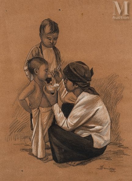 Ⓟ TRAN TAN LOC (1906–1968)
„Die Mahlzeit“, 1929
Ko