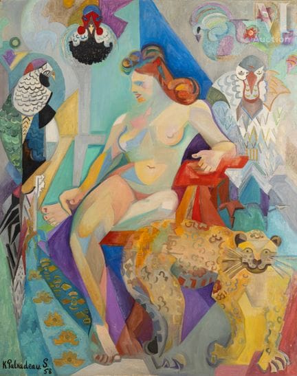 Katia PALVADEAU (1903-1960)
La mujer de los loros
