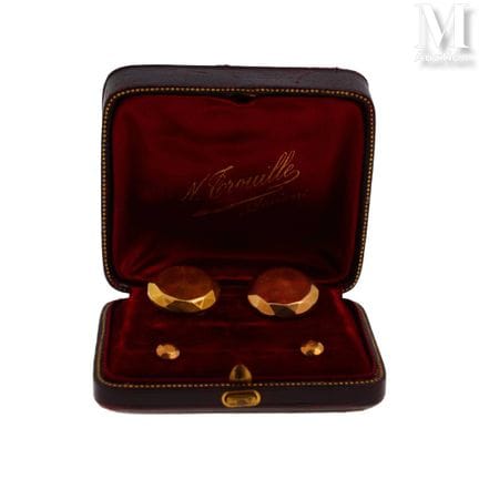Conjunto de joyas de oro amarillo de 18 quilates (