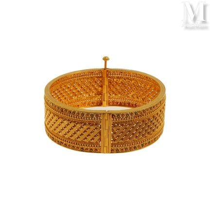 Bracelet en or jaune 22k, poinçonné 18k (750°/°°) 