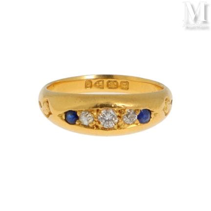 Saphir- und Diamantring
Bandring aus 18 Karat Gelb