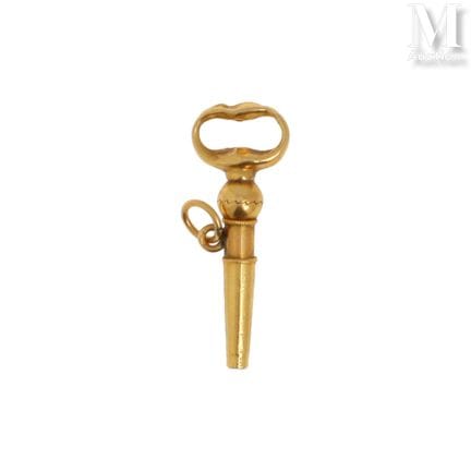 Uhrenschlüssel aus 18 Karat Gelbgold (750°/°°) und