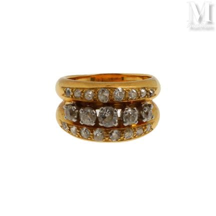 Diamantring
Ring aus 18 Karat Gelbgold (750°/°°) u