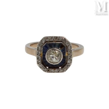 Bague diamants
Bague en platine (950°/°°) et or gr