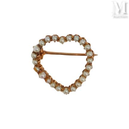 Heart Brooch
18K yellow gold (750°/°°) brooch feat