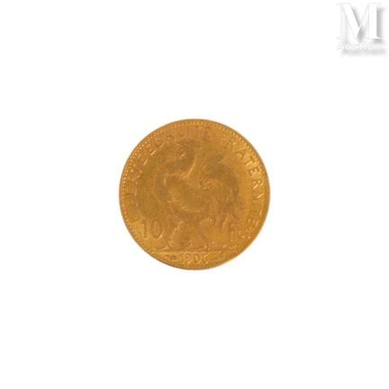 Pièce 10 FF or
Pièce de 10 francs or Marianne Coq 