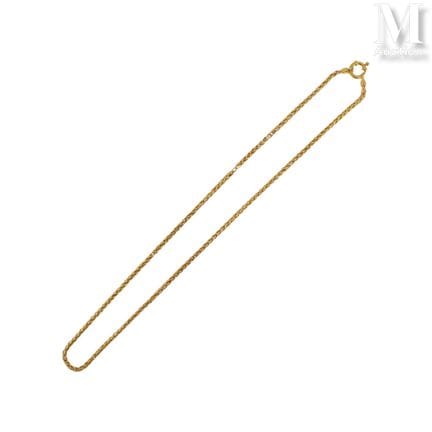 Halskette aus 18 Karat Gelbgold (750°/°°) mit Palm