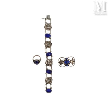 Georg JENSEN
Silver set (925°/°°) consisting of a 