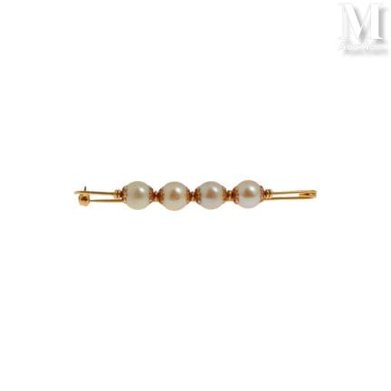 Perlenbrosche
Brosche aus 18 Karat Gelbgold (750°/