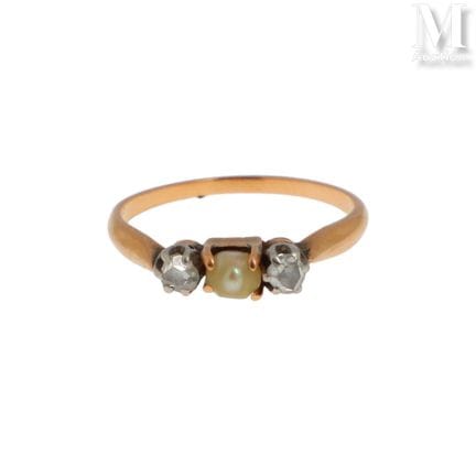 Ring aus 18 Karat Roségold (750/°°), Diamantsplitt