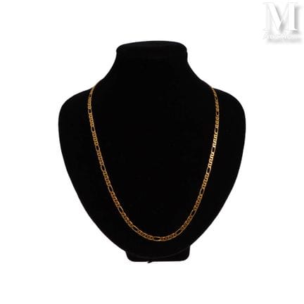18K yellow gold (750°/°°) necklace with a decorati