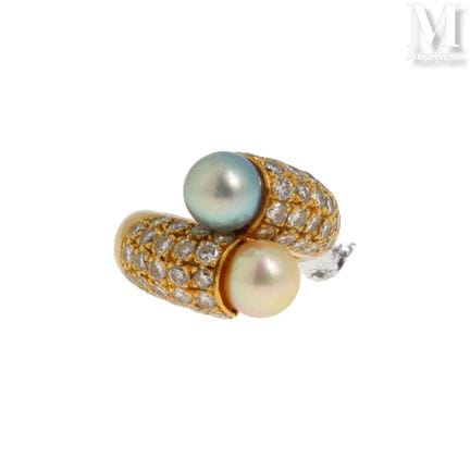 Ring „Toi &amp; Moi“ mit Perlen
Ring „Toi &amp; Mo