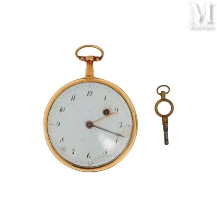 Uhr mit Hahnmotiv aus 18 Karat Roségold (750°/°°) 