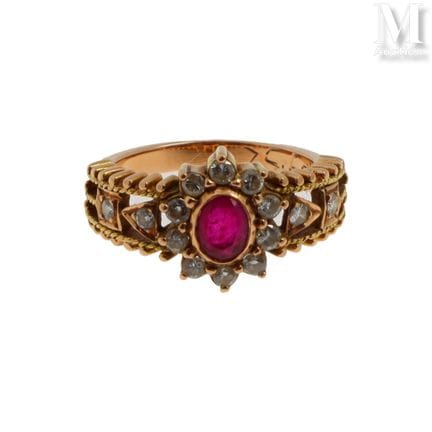 Ring aus einer 14-karätigen Gelbgoldlegierung (585