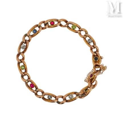 Armband aus 18 Karat Roségold (750°/°°) mit Panzer