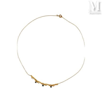 Halskette in 18 Karat Gelbgold (750°/°°) mit gesch