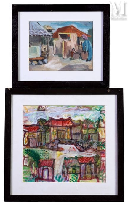 VIETNAM, siglo XX
Conjunto de dos pinturas
Gouache