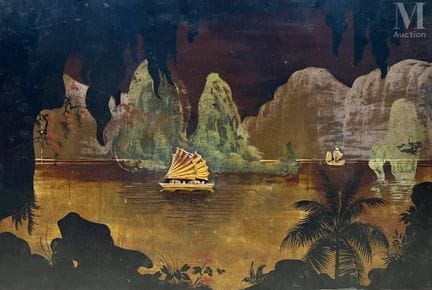VIETNAM, XXe siècle
Jonques dans la baie d'Halong
