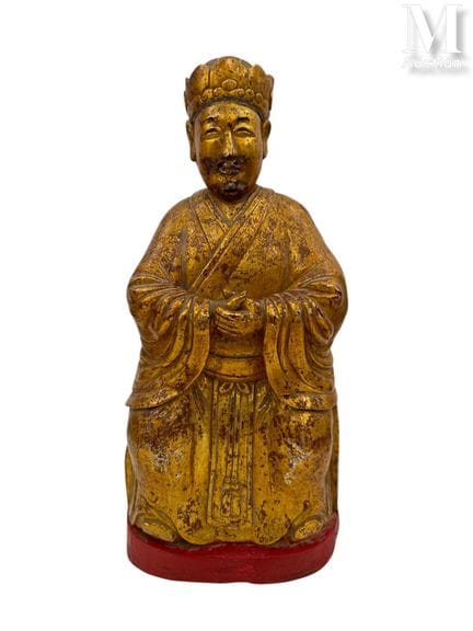 CHINE du SUD, XIXe siècle
Sujet en bois sculpté et