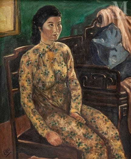 DAO SI CHU (1911-1974)
Mujer sentada
Óleo sobre li