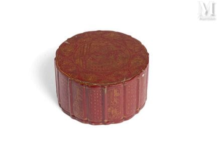 VIETNAM, XIXe siècle
Boîte en laque
De forme circu