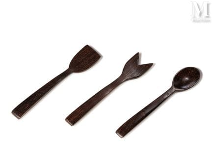 Alexandre NOLL (1890–1970)
Set of three carved exo