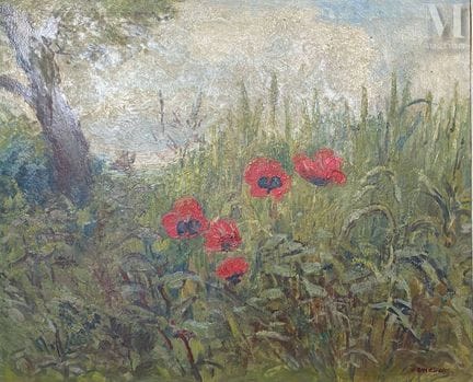 René DEMEURISSE (1895–1961)
Mohnfeld
Öl auf Leinwa