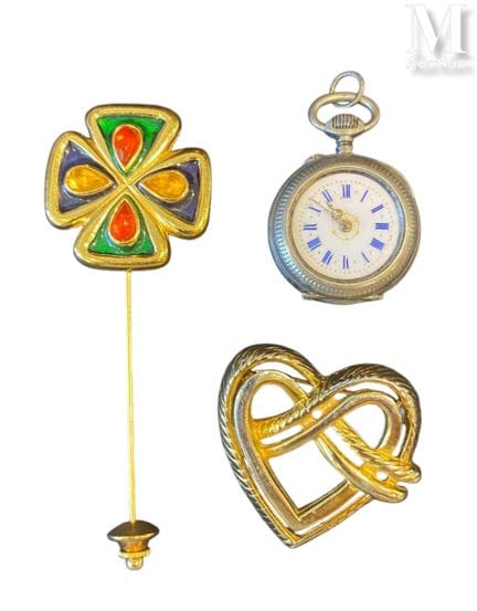 Modeschmuck-Set
bestehend aus: 
- einer YSL-Brosch