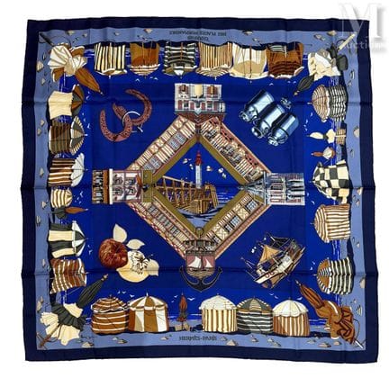 HERMÈS PARIS
Printed silk carré, “Charmes des Plag