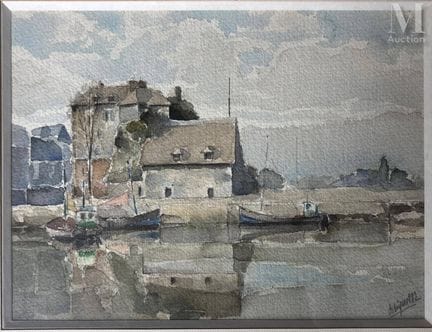 Moderne Schule
Der alte Hafen von Honfleur
Aquarel